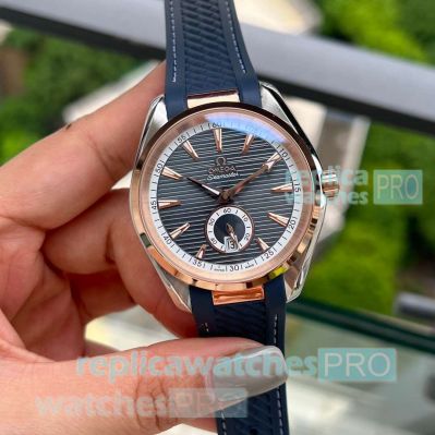 Replica Omega Seamaster Aqua Terra 150m Small Seconds 2-T Rose Gold Watches 41mm